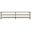 vidaXL Mueble TV metal y madera contrachapada roble Sonoma 200x30x50cm