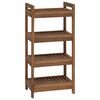 vidaXL Estante de ba&ntilde;o Natural 45 x 30 x 97 cm Madera de teca maciza