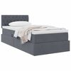vidaXL Cama con almacenamiento Gris oscuro 100 x 200 cm Terciopelo
