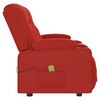 vidaXL Sillón de masaje reclinable 2 plazas con portavasos rojo tinto