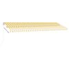vidaXL Toldo de pie retr&aacute;ctil manual amarillo y blanco 500x350 cm