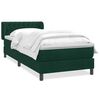vidaXL Cama box spring con colch&oacute;n terciopelo verde oscuro 80x220 cm