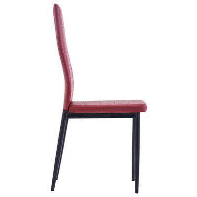 vidaXL Conjunto de mesa y sillas de comedor 7 piezas color vino tinto