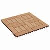 vidaXL Tile de Decking 22 pcs Teca 30 x 30 cm WPC