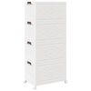 vidaXL Caja de almacenaje apilable con ruedas 4niveles 75L