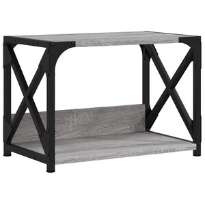 vidaXL Soporte de impresora 2 niveles gris Sonoma 44x26x31,5 cm