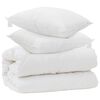 vidaXL Edred&oacute;n con almohadas con almohada 3 uds. Blanco Microfibra