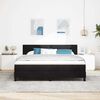 vidaXL Cama Box Spring LED con colch&oacute;n Negro 180 x 200 cm Terciopelo