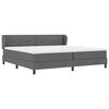 vidaXL Cama tipo Box Spring con colch&oacute;n Gris oscuro 200 x 200 cm tela