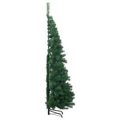 vidaXL Árbol de Navidad artificial de esquina verde 210 cm PVC