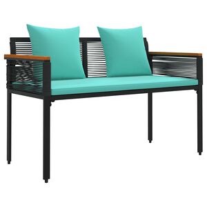 vidaXL Banco de exterior 2 -Seater 117 x 54 x 74.5 cm rat&aacute;n sint&eacute;tico