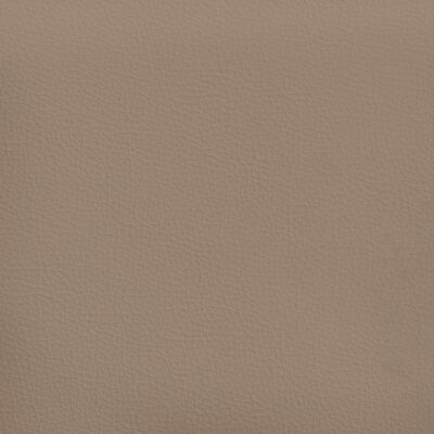 vidaXL Sillón con taburete cuero sintético color capuchino 60 cm