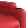 vidaXL Sill&oacute;n reclinable el&eacute;ctrico de cuero sint&eacute;tico rojo