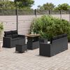 vidaXL Conjunto de sof&aacute; de jard&iacute;n 8 pcs Negro rat&aacute;n sint&eacute;tico