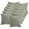 vidaXL Funda de almohada 6 uds. HEERLEN Verde 35 x 35 cm Tela Chenille