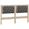 vidaXL Cabecero Otro Negro y gris oscuro 140 cm Madera maciza de pino