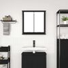 vidaXL Mueble de ba&ntilde;o de pared con espejo roble negro 60x21x60 cm