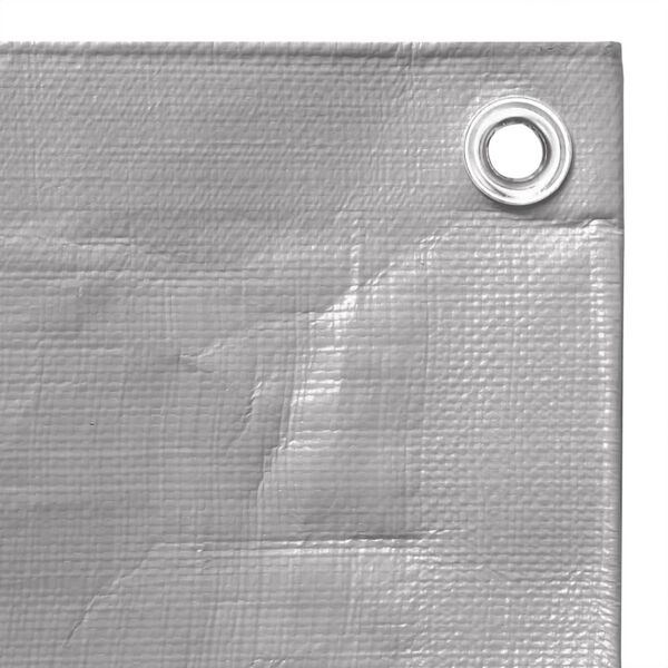 vidaXL Lona HDPE gris 260 g/m² 4x8 m