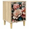 vidaXL Mesa de noche BORNE Roble Sonoma 36 x 33 x 50 cm