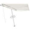 vidaXL Toldo de pie autom&aacute;tico crema 300x250 cm