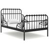 vidaXL Estructura cama extensible sin colch&oacute;n metal negro 80x130/200cm