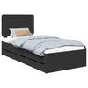 vidaXL Estructura de cama Negro 100 x 200 cm Madera Ingenieril