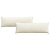 vidaXL Cojines de sofá 2 pcs Crema 120 x 40 cm Tela de pana