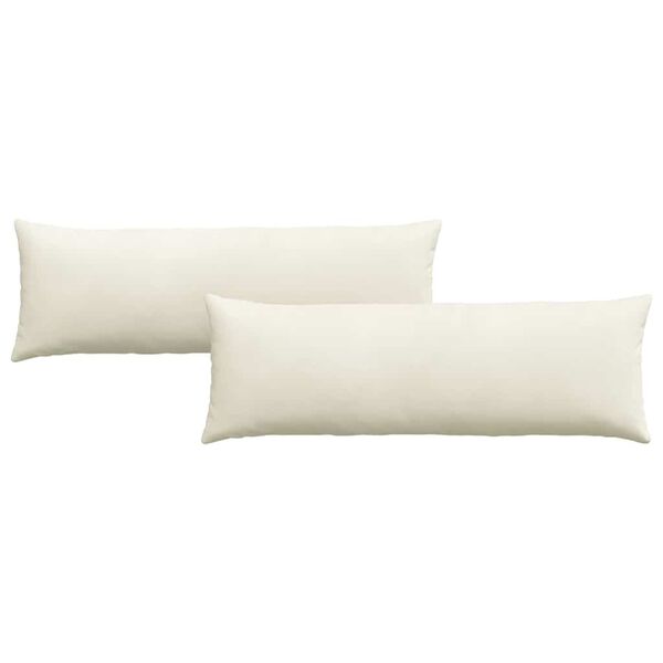 vidaXL Cojines de sofá 2 pcs Crema 120 x 40 cm Tela de pana