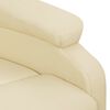 vidaXL Sill&oacute;n de masaje elevable cuero sint&eacute;tico crema