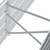 vidaXL Arriate de jard&iacute;n de acero galvanizado gris 160x40x45 cm