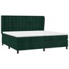 vidaXL Cama box spring con colch&oacute;n terciopelo verde oscuro 200x200 cm