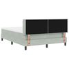 vidaXL Cama tipo Box Spring Gris Claro 200 x 160 cm Poliéster