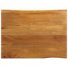vidaXL Tablero de mesa borde natural madera maciza mango 90x80x2,5 cm