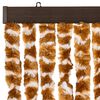 vidaXL Cortina mosquitera chenilla ocre y blanco 90x220 cm