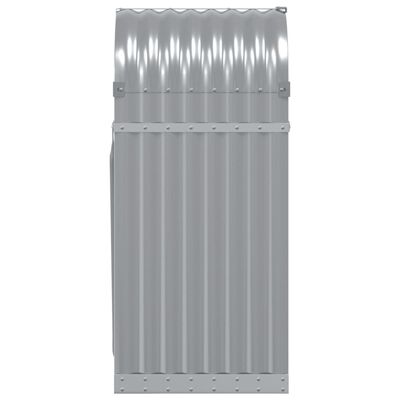vidaXL Leñero de acero galvanizado gris claro 40x45x100 cm