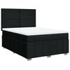 vidaXL Cama box spring con colch&oacute;n tela negro 140x190 cm