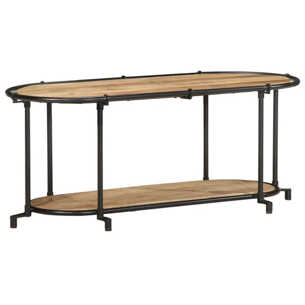 vidaXL Mueble de TV madera maciza de mango rugosa 100x42x40 cm