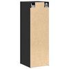 vidaXL Mueble de TV de Pared Roble Negro 30,5 x 30 x 90 cm