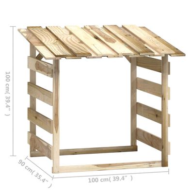 vidaXL Pérgola con techo madera de pino impregnada 100x90x100 cm