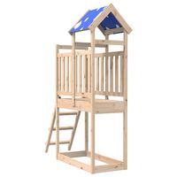 vidaXL Torre de juegos escalera madera maciza pino 110,5x52,5x215 cm