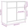 vidaXL Aparador con caj&oacute;n roble marr&oacute;n 80x34x76 cm madera ingenier&iacute;a