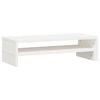 vidaXL Soporte de monitor madera maciza pino blanco (52-101)x22x14 cm