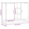 vidaXL Aparador de madera de ingeniería gris Sonoma 92x35x76 cm