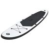 vidaXL Juego de tabla de paddle surf inflable negro y blanco