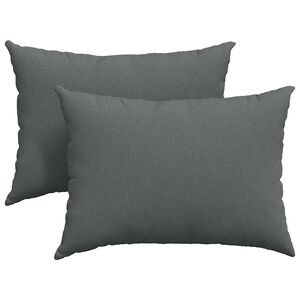 vidaXL Cojines de sof&aacute; 2 pcs Gris oscuro 70 x 50 cm tela