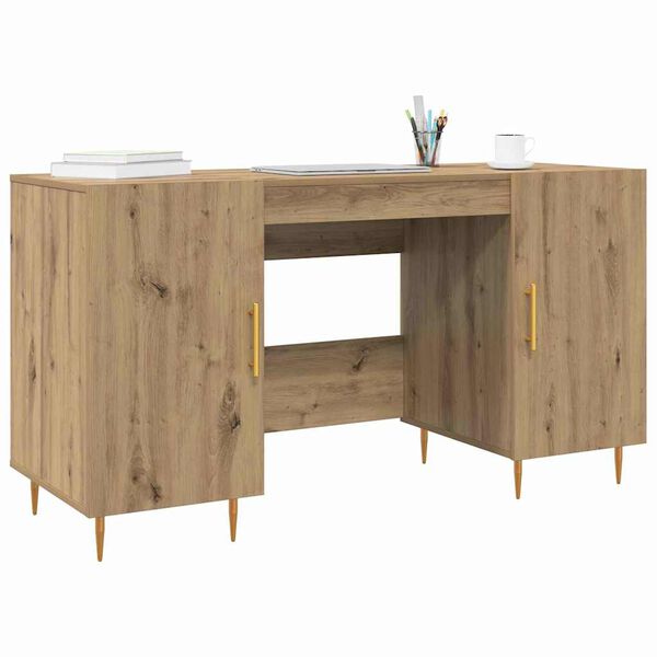 vidaXL Escritorio Roble artisan 140 x 50 x 75 cm Madera contrachapada