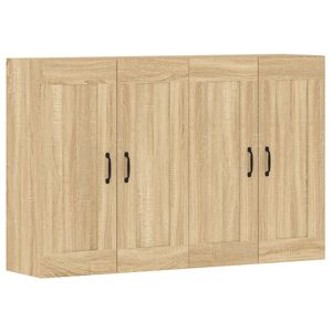 vidaXL Armarios de pared 2 uds madera de ingenier&iacute;a roble Sonoma