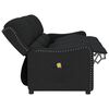 vidaXL Sillón reclinable de masaje de 3 plazas tela negro