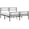 vidaXL Estructura cama sin colch&oacute;n con estribo metal negro 120x200 cm