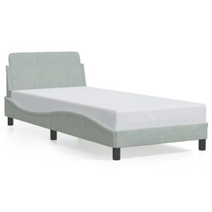 vidaXL Estructura de cama Dover terciopelo gris claro 80x200 cm